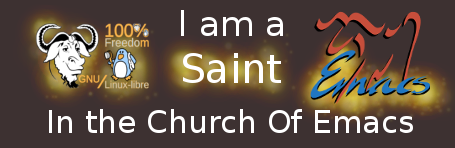 I am a Saint In the Church Of Emacs